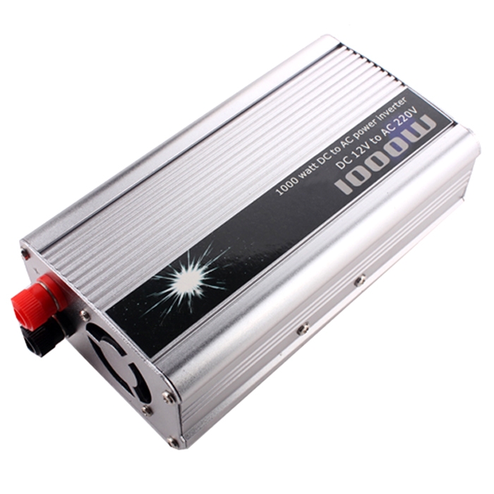 1000 Watt Car Auto Converter/ Inverter 12V DC to 220V AC + USB 5V for for Home, Car, School Bus DVR Camera, Solar Panel, Color TV, Mobile Charger, CFL