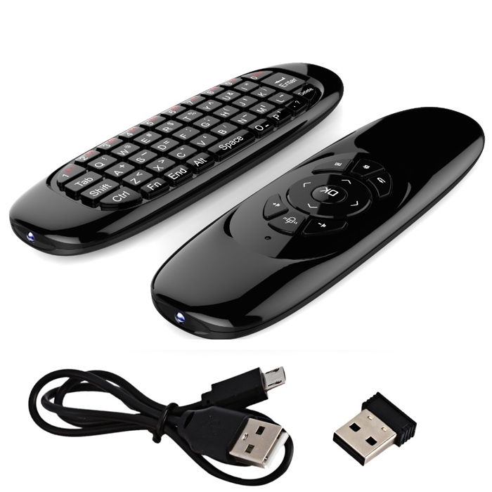 3 in 1 Mini Rechargeable 2.4 GHz Remote Control Air Mouse Wireless Keyboard for XBMC Android TV, PC TV Box, Smart TV, Computer & Laptop