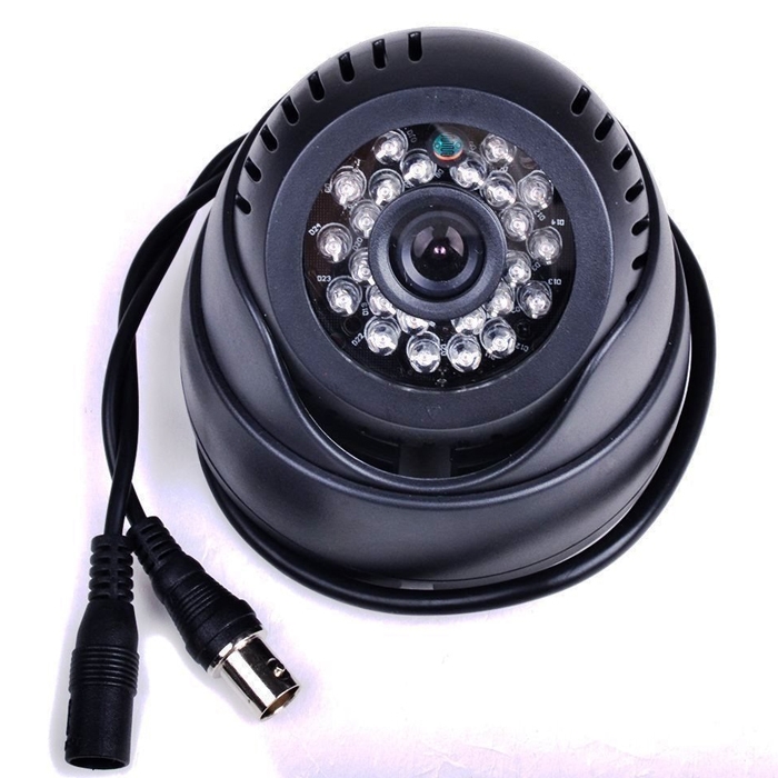 24 IR Indoor Outdoor Independent CCTV Camera/ CCTV Dome Camera with Card Slot, Live TV, DVR Output