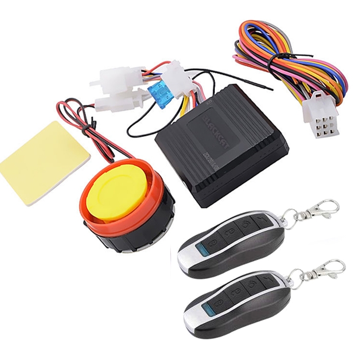 BlackCat Motorcycle Bike Anti Theft Security Alarm System With Double Remote Control 12V Kit For All Bikes Scooter