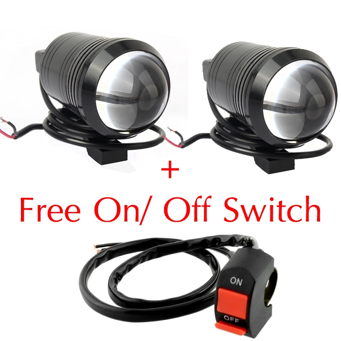 U1 CREE LED 3 Mode Light (3" Length) Motorcycle Bike Light Headlight Driving