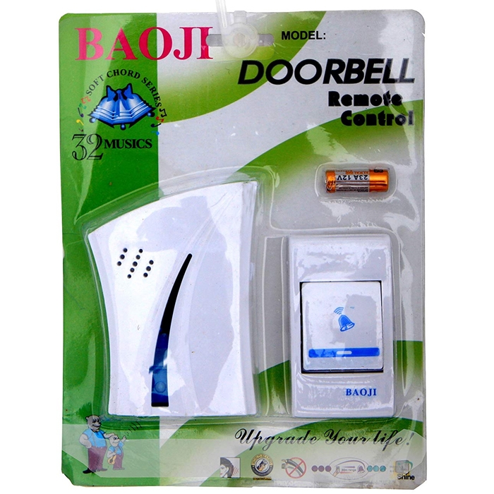 New Baoji Wireless Cordless Calling Remote Door Bell for Home, Office, Shop, Hospital & School, 32 Melody Music