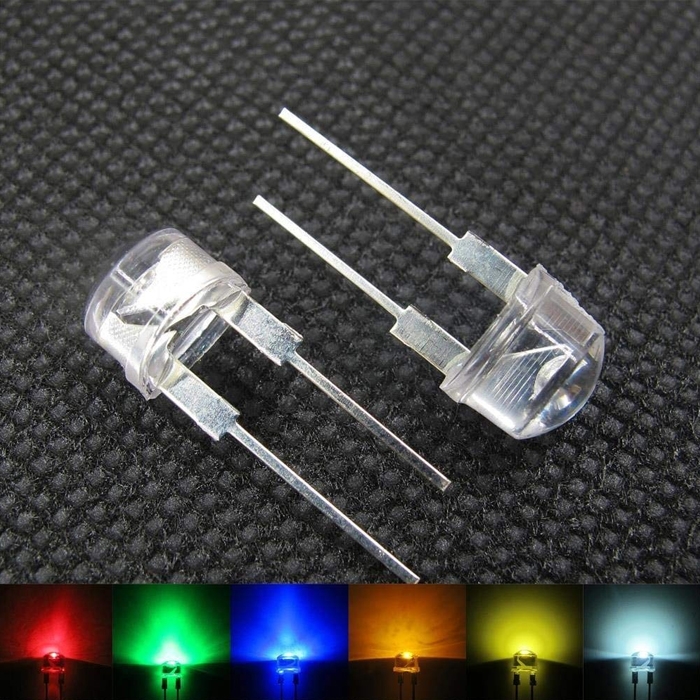 Super Bright 8mm Straw Hat 0.5W, 8mm LED Bulb Light, Emitting Diodes Lamp, 8 mm LED's for DIY Projects