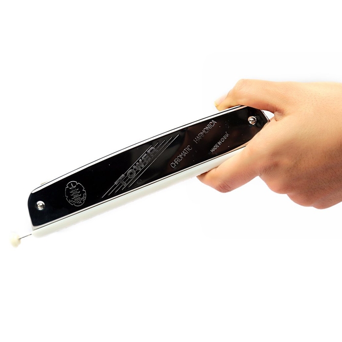 Original Tower Brand Chromatic Harmonica Mouth Organ With Scale Change Lever, Professional 24 Holes Chromatic Mouth Organ