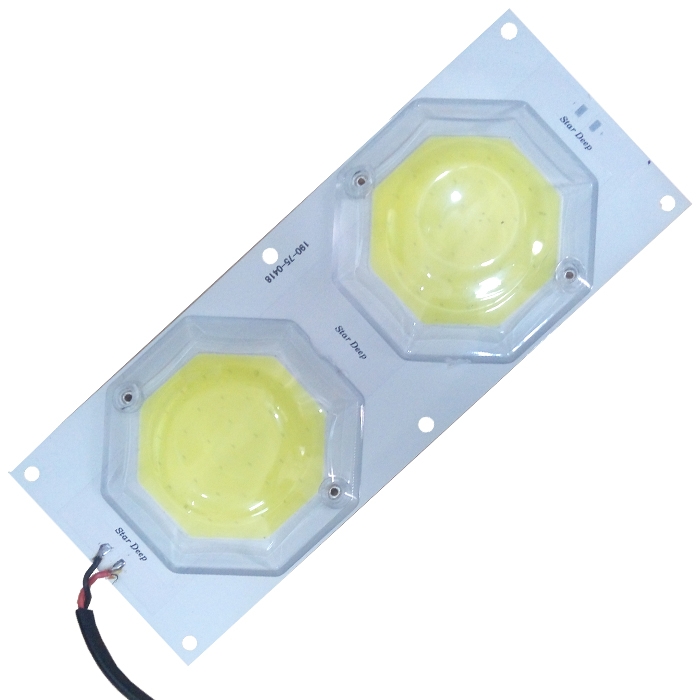 12 Volt DC 72 COB 36 Watt Dual Chip LED SMD Cool White Light With On/ Off Switch & Glass Protection Cover