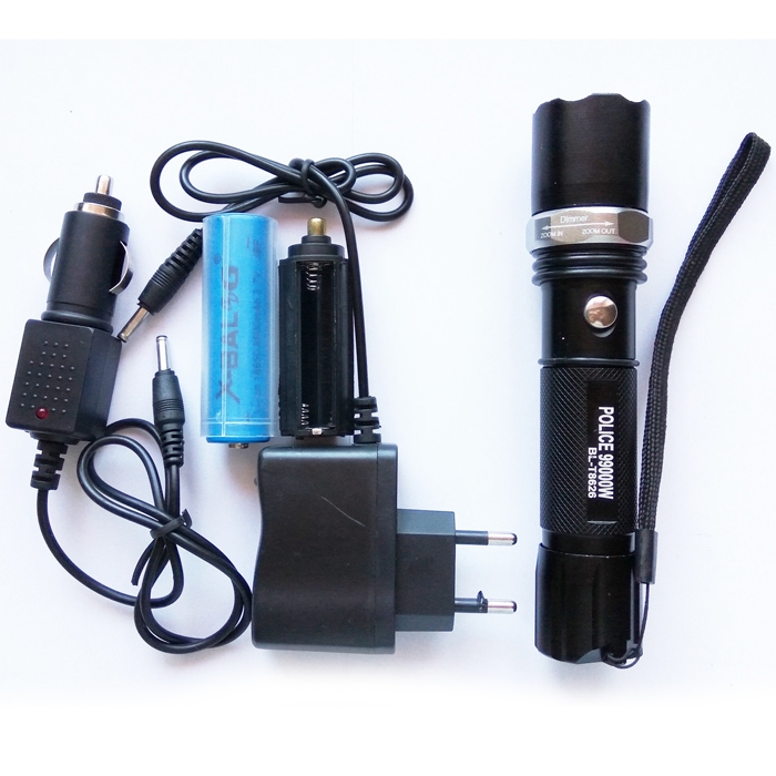 3 Mode Rechargeable CREE LED Waterproof Flashlight Flash Light Zoom Torch, BL-T8626