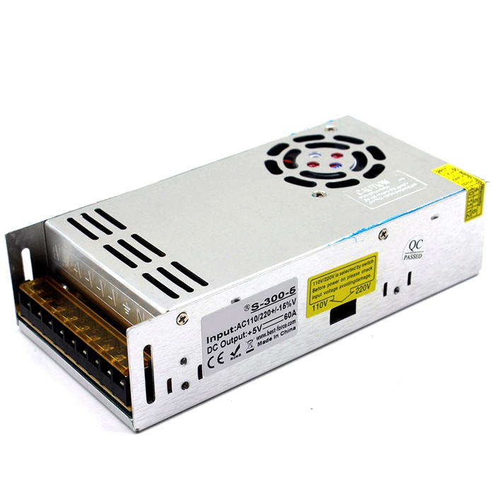 5 Volt 60 Amp, 300W SMPS/ 5V 60A Power Supply, SMPS, Driver, Switch Mode Power Supply, Input 110~240V AC (1 Year Warranty)