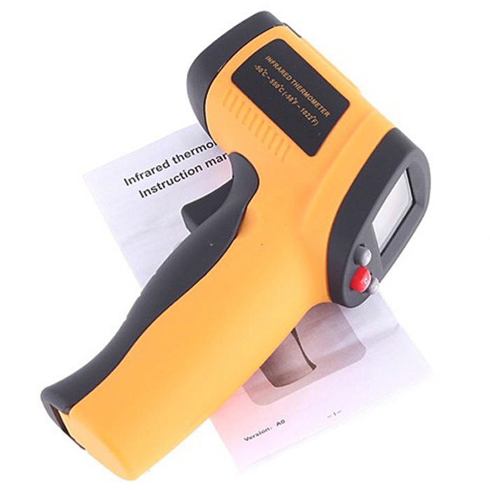 HTC Instrument Non-Contact Infrared Thermometer With Laser Targeting & LCD Display, -50 ~ 550°C / -58~1022°F