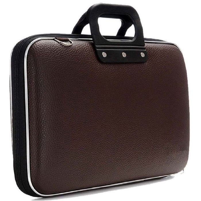 Universal 15 Inch Colorful Stylish Slim Laptop Bag 15" Laptop/ Macbook/ Notebook Carrying Briefcase, Black/ Dark Brown