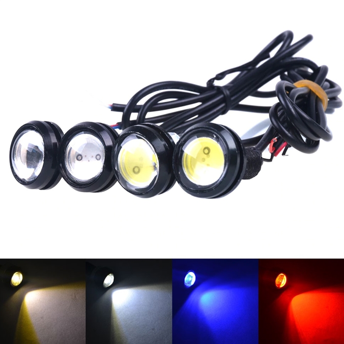 thumbnail image 2 of 10 Pack 10W Eagle Eye LED Lights - 18mm White DRL Lights For Cars Motorcycles Boats 2 of 11