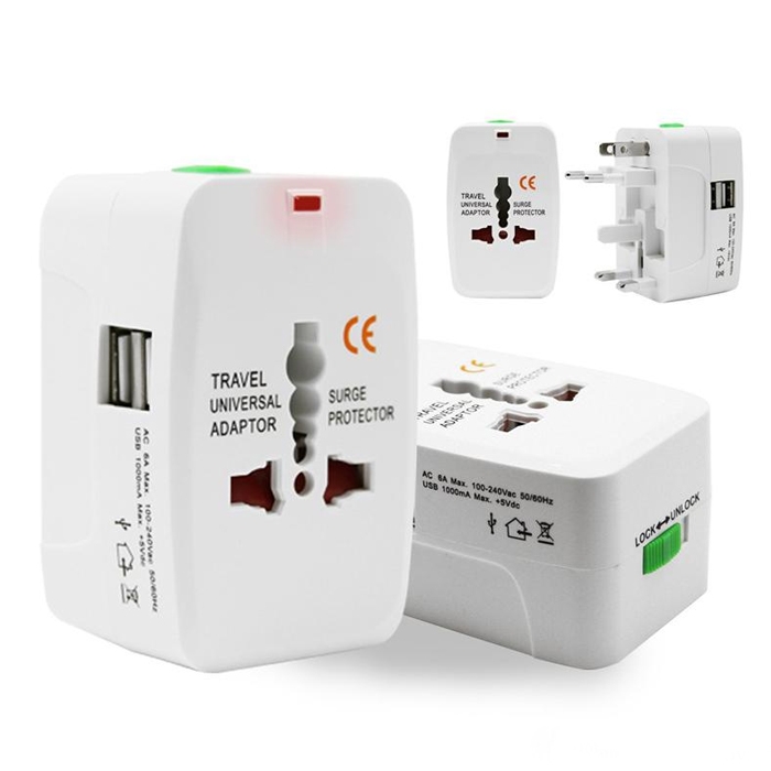 Universal UK US AU to EU Power Socket Plug Travel Charger Adapter Converter  2 Flat Pin