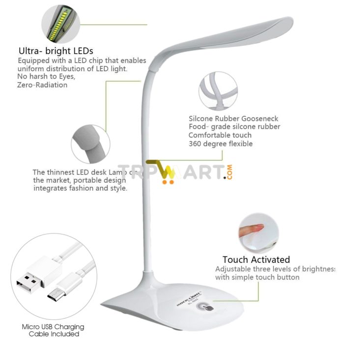 Portable Rechargeable Flexible Rock Light Touch Dimmer Control Led Portable Rechargeable Flexible Rock Light Touch Dimmer Control Led Table Lamp Study Night Indoor Outdoor Rl 8888
