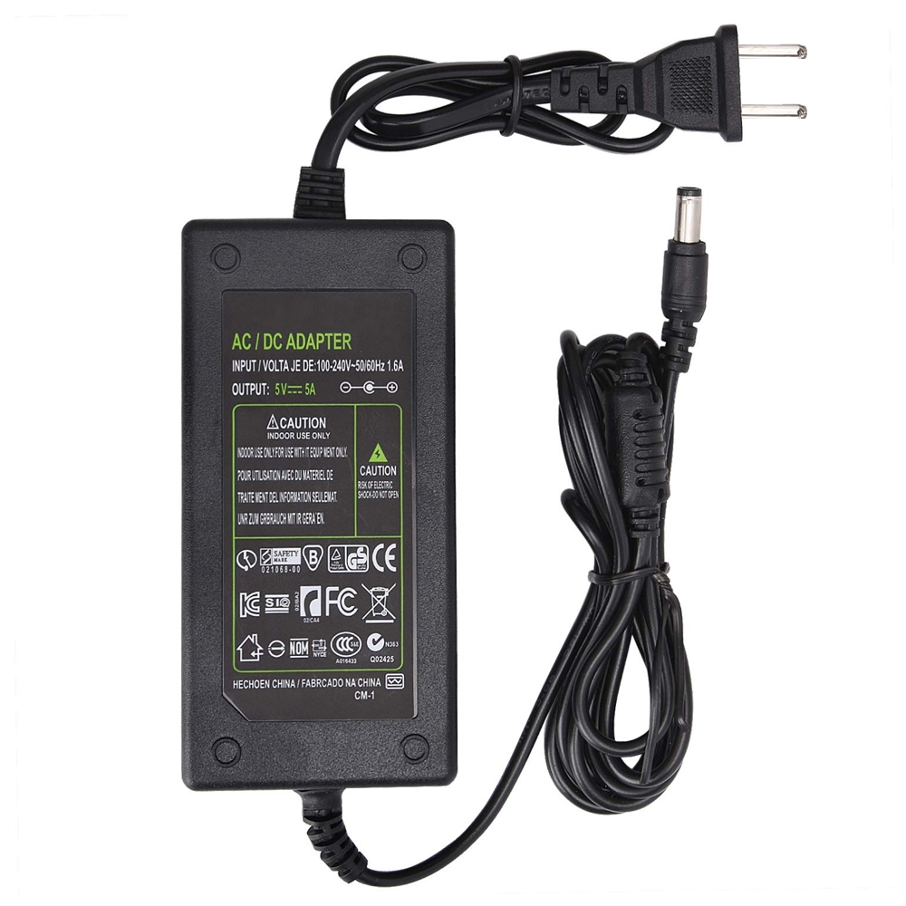 5V 5A Power Adapter, Power Supply, AC Input 100-240V DC Output 5 Volt 5 Amp 25 Watt Adapter, Charge, PC LCD Monitor Supply (3 Months Warranty)