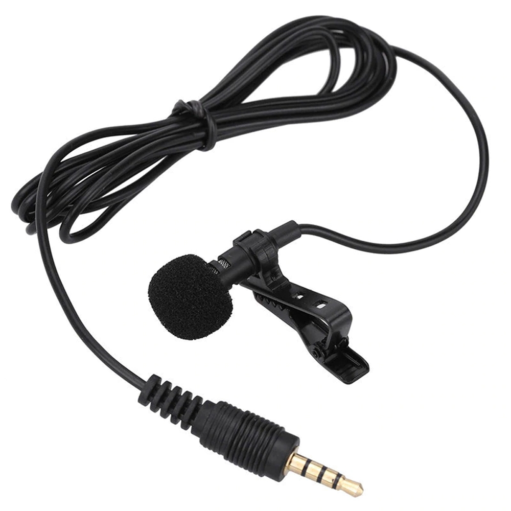 High Sensitivity 3.5mm Clip On Mini Collar/ Lapel Microphone, Collar Mic for Voice Chat, Video Conferencing, Sound Recording & Video Blogging