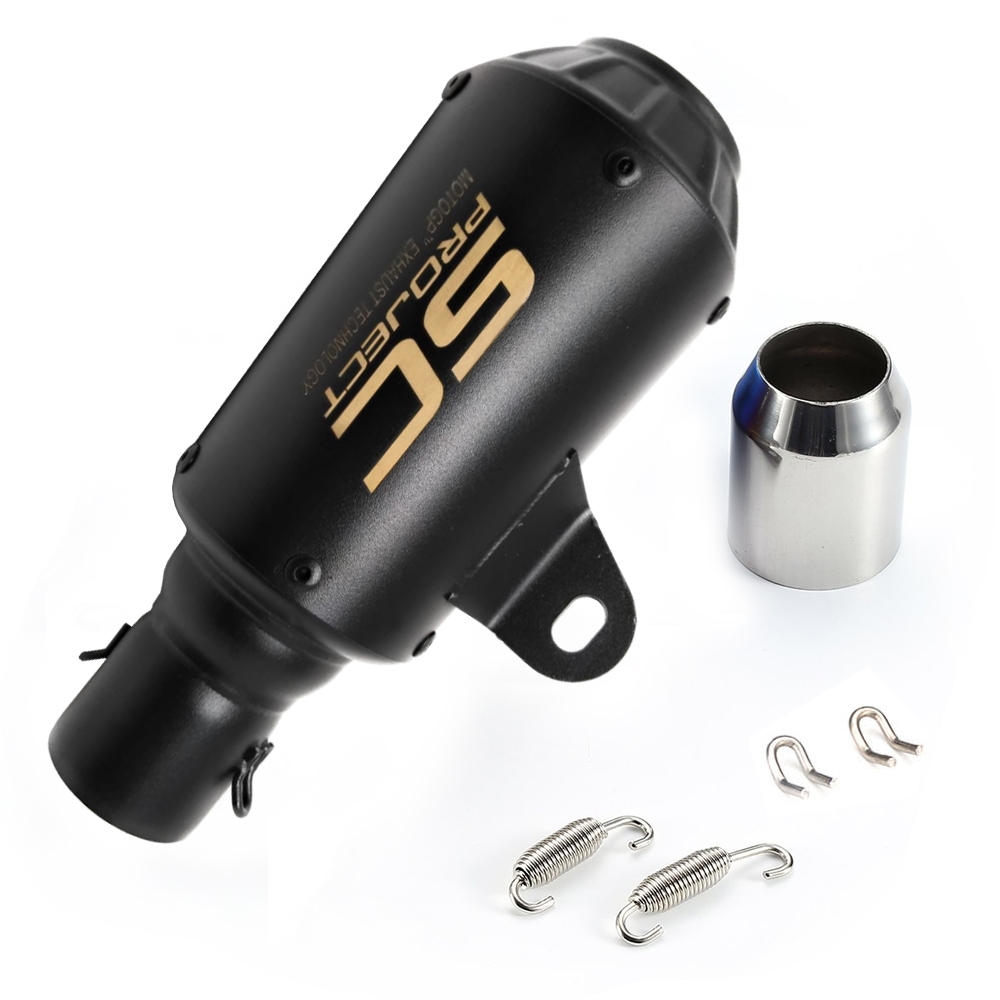 Universal SC Project Small Black (Rocket) Exhaust Silencer, 36-51mm Muffler Pipe for all Bike for all Bikes/ Motorcycle