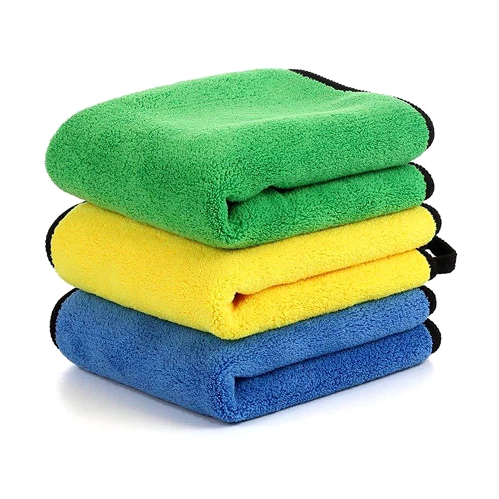 Double Color Microfiber Car Wash Towel Cleaning Drying Care Cloth Hemming  Strong Absorbent